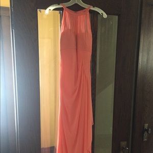 Peach prom dress